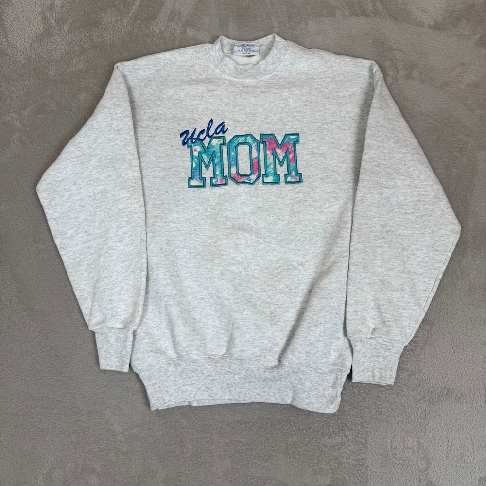VTG 90s USA UCLA‎ Mom Sweatshirt Womens M Gray Pullover